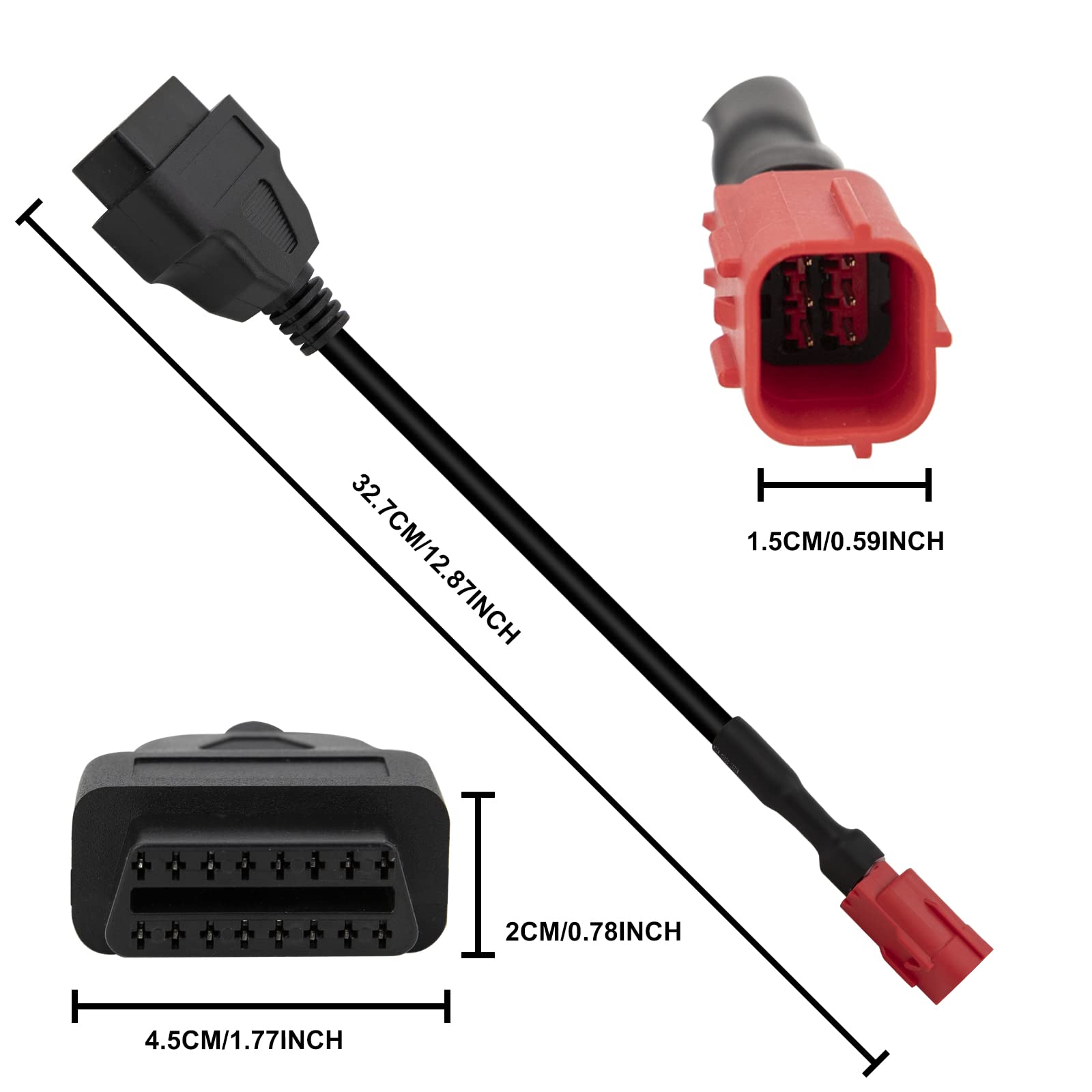 YOMTOVM OBD2 Motorcycle Cable for Hon-da 6 Pin Plug Diagnostic