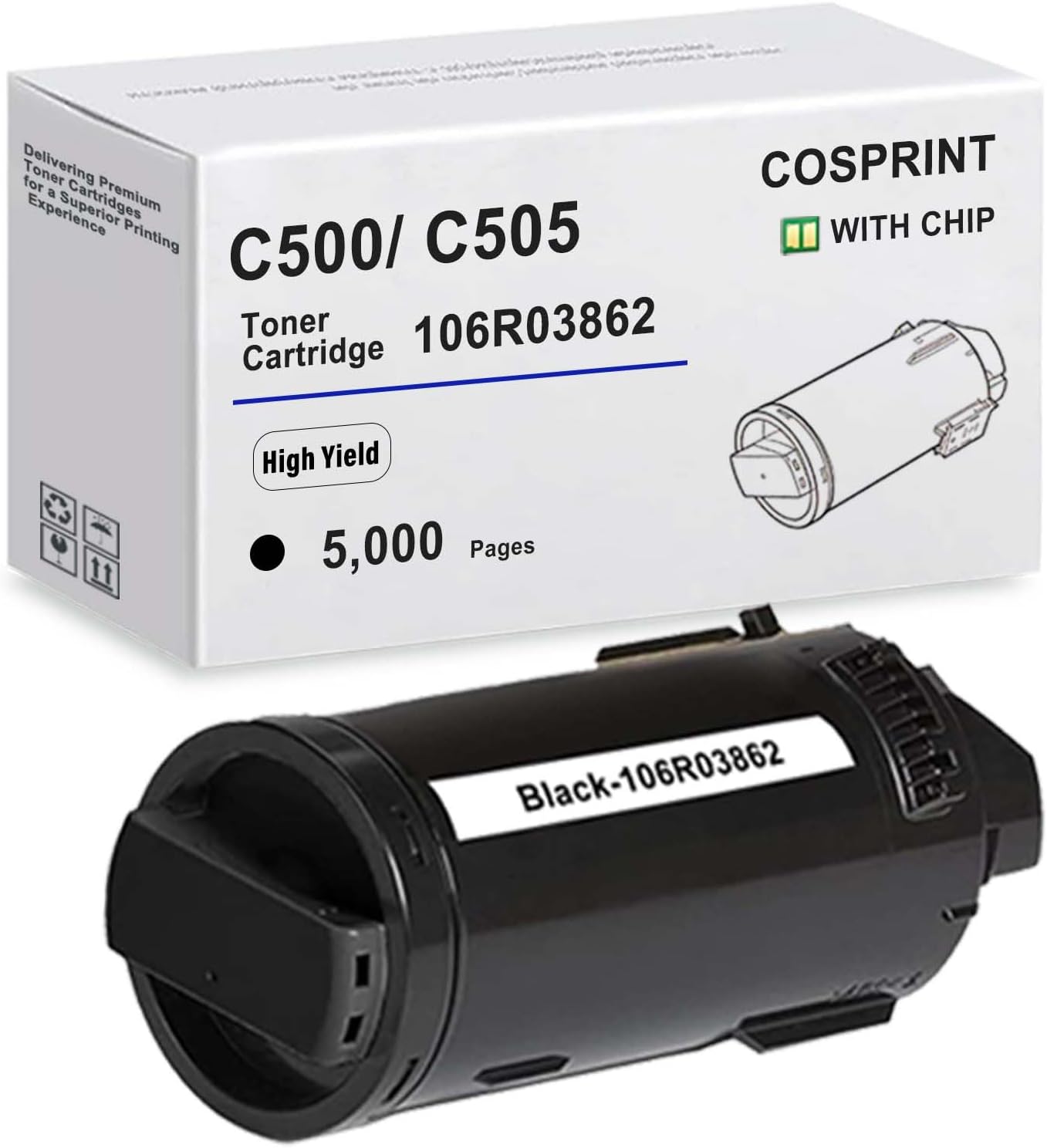 C500/C505 Toner Cartridges 106R03862 Compatible for Xerox VersaLink C505 C505DN C505N C505S C505X C500 C500N C500DN Printer(1 Black)