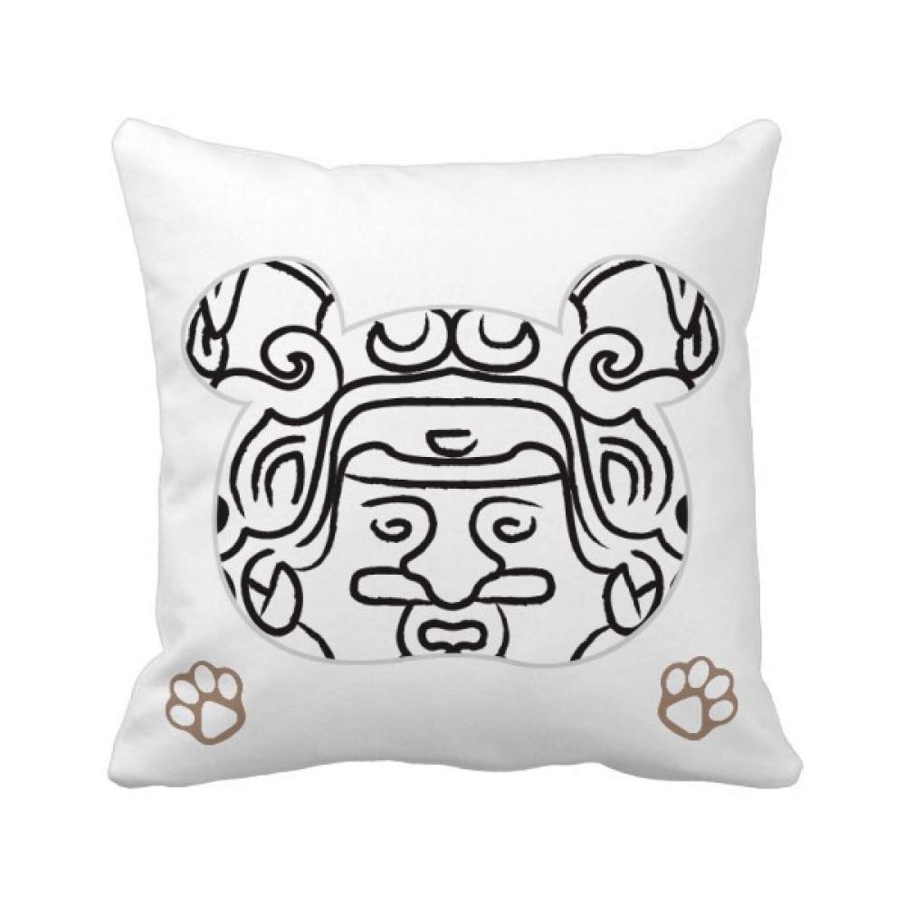 Housse de coussin carrée Fresco d'Égypte motif asymétrique