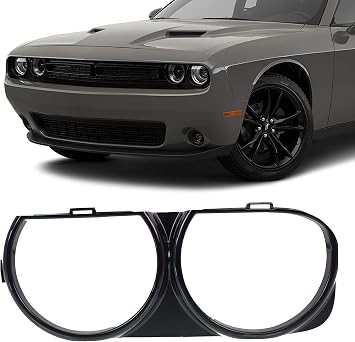 For 2017 2018 2019 2020 2021 Dodge Challenger SXT R/T Headlight Bezel - Fits Driver Side of Challenger Headlight - Replacement For Headlight Bezel Trim