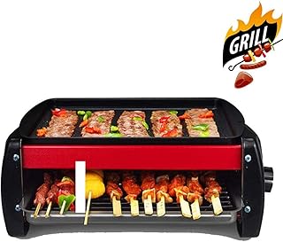 review Mijiang 2 Layer Teppanyaki Grill,Teppanyaki Table Grill,Temperature Control with Interchanable Griddle Plate, with Iron Drip Tray for Indoor Outdoor