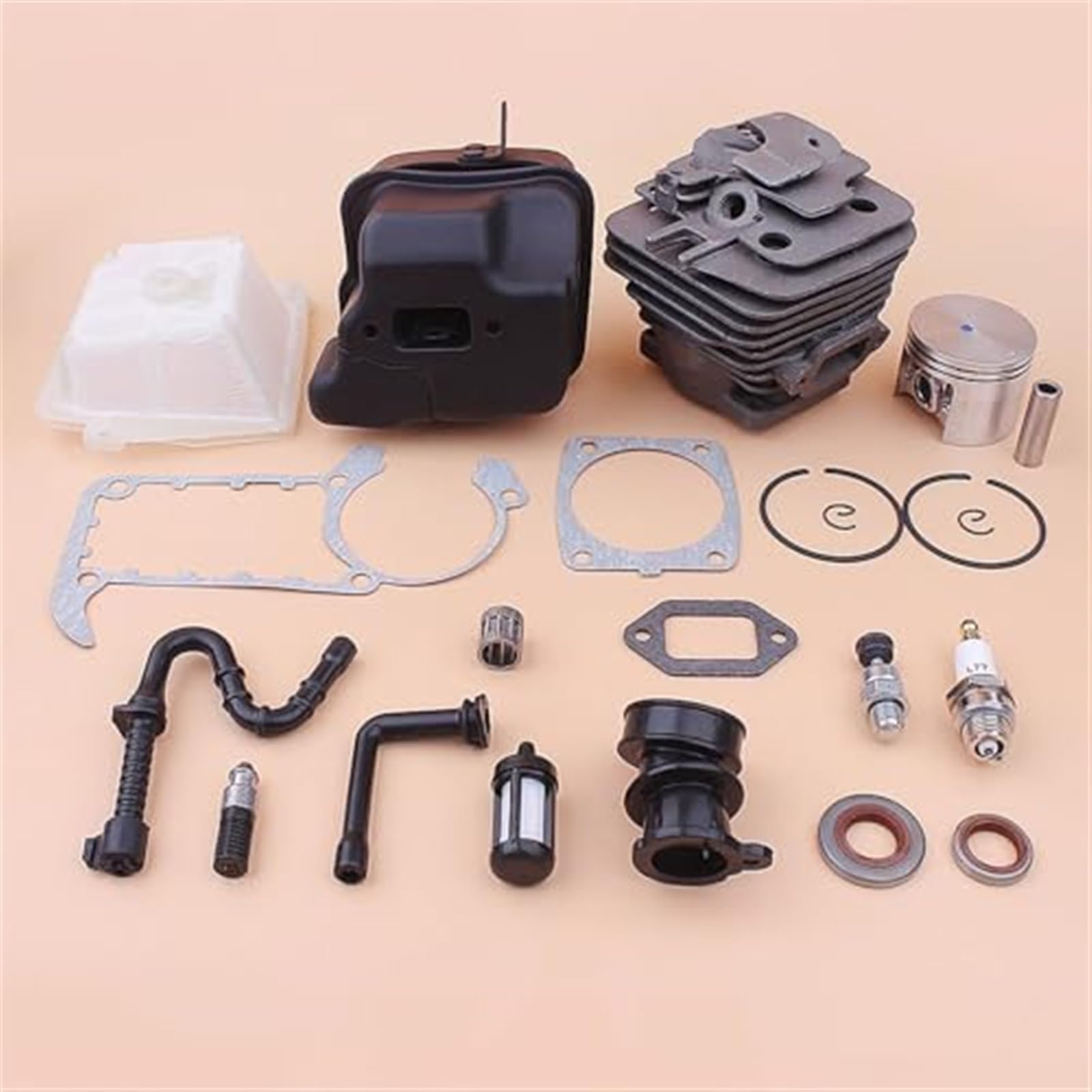 49mm zestaw tłumika wydechowego tłoka cylindra, dla STIHL, MS361 MS 361 przewód filtra oleju paliwa powietrza uszczelka wlotu powietrza 1135 020 1202 zestaw do regeneracji silnika