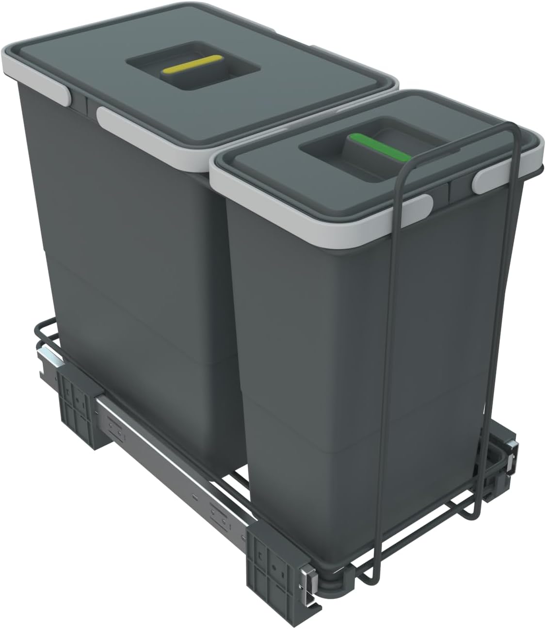 ELLETIPI Ecofil PF01 34A1 Removable Separate Recycling Bin for Base, Grey, 23 x 45 x 36 cm