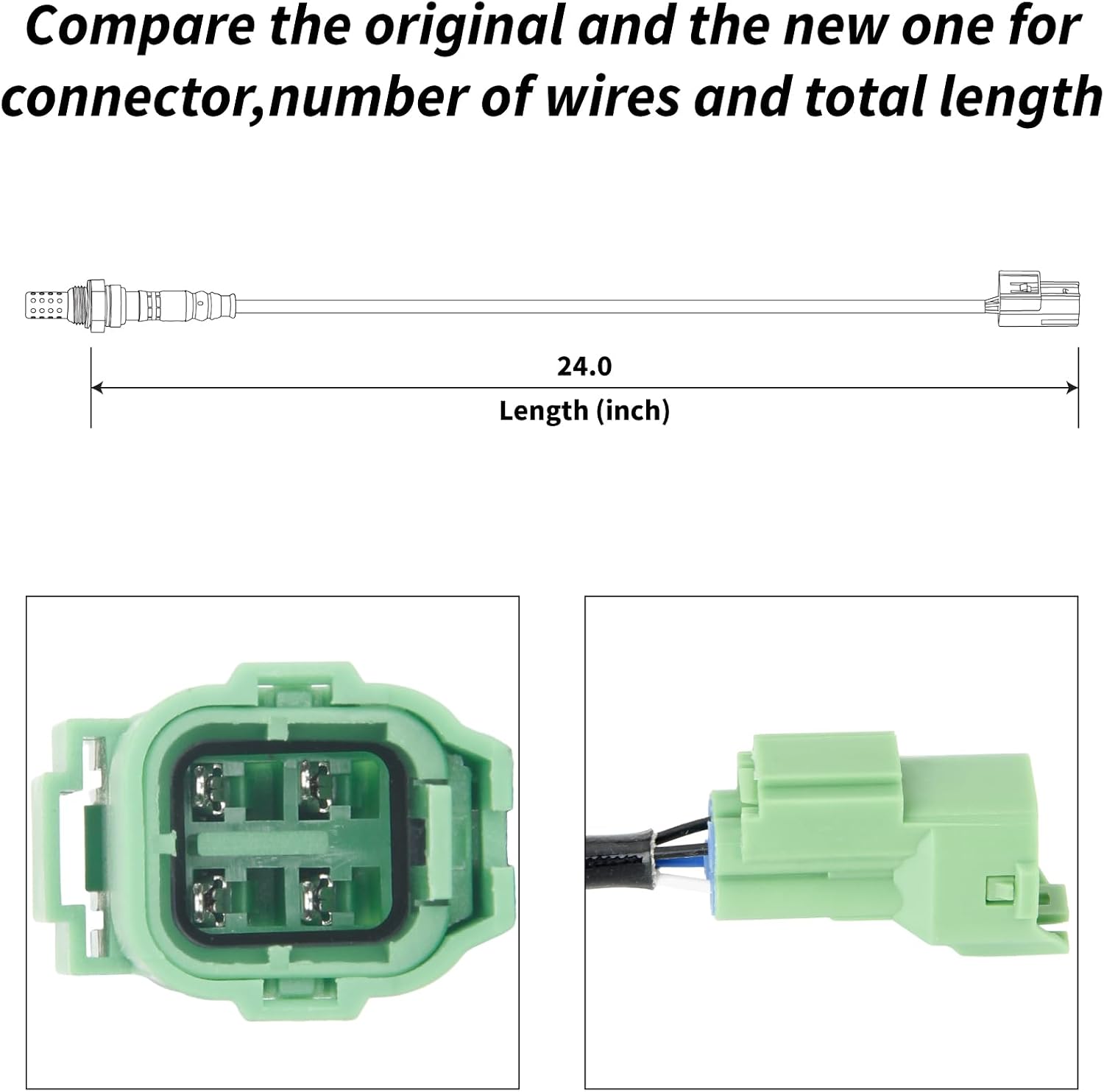 Oxygen Sensor Upstream Downsteam Compatible with SX4 2007 2008 2009 2.0L L4 234-9033 234-4165 2Pcs