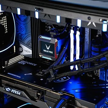 Valkyrie Syn 360 ARGB 360mm AIO CPU Liquid Cooler 2.4 LCD Screen 3120mm ARGB PWM Fans 300W TDP AMD AM5, AM4 Intel LGA 1851, 1700, 1200/1151 Compatible Sync Ready | Black