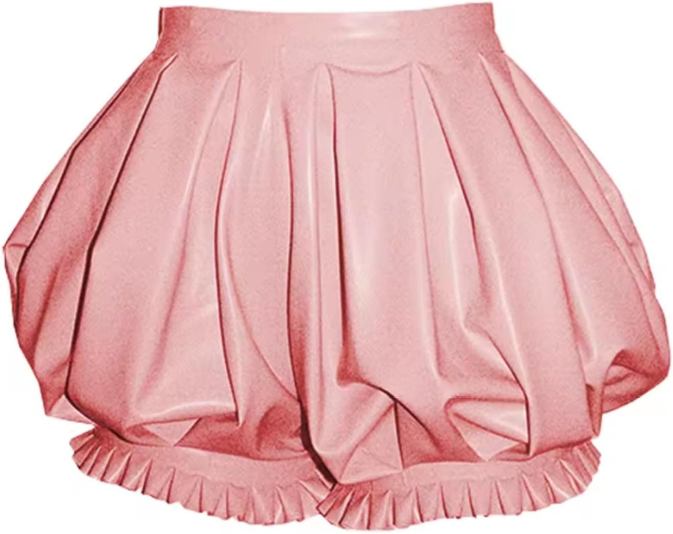 Women's High Waisted Pumpkin Pants Party Role-Playing Shorts PVC Leather Lolita