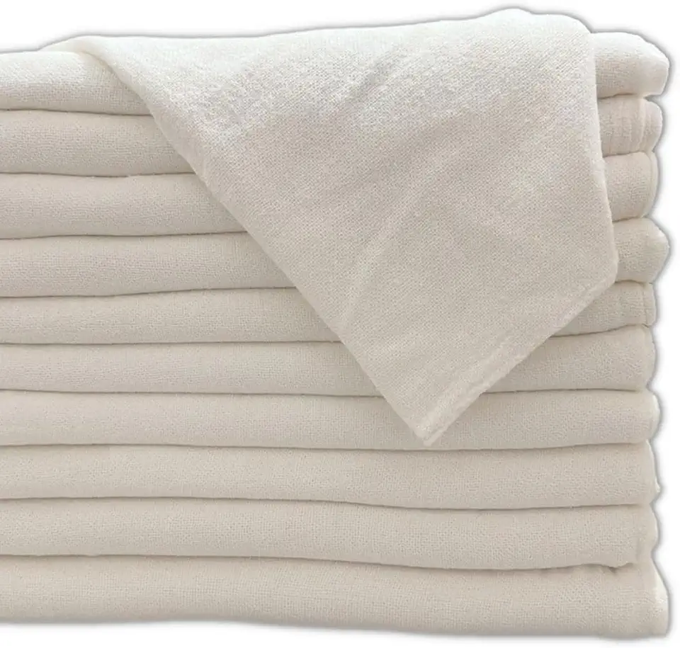 Pano de Chão Grande Grosso Saco 45x70 Kit com 10 - Branco Absorvente Limpeza Pesada e Faxina