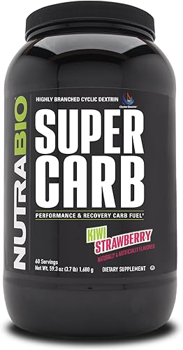 NutraBio Super Carb - 60 porciones (fresa kiwi)