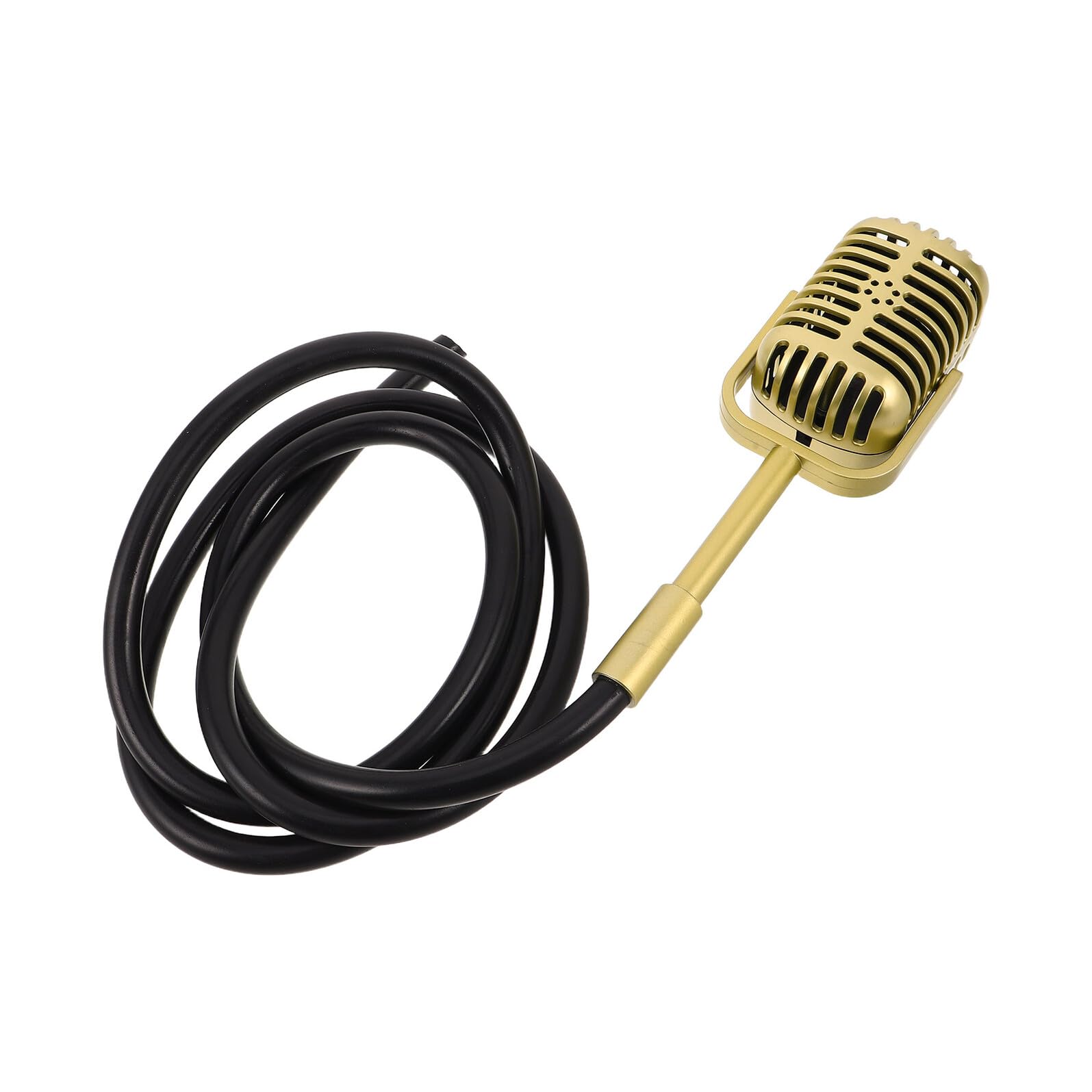 Microphone vintage or pour réussir votre décoration de table de fête rétro