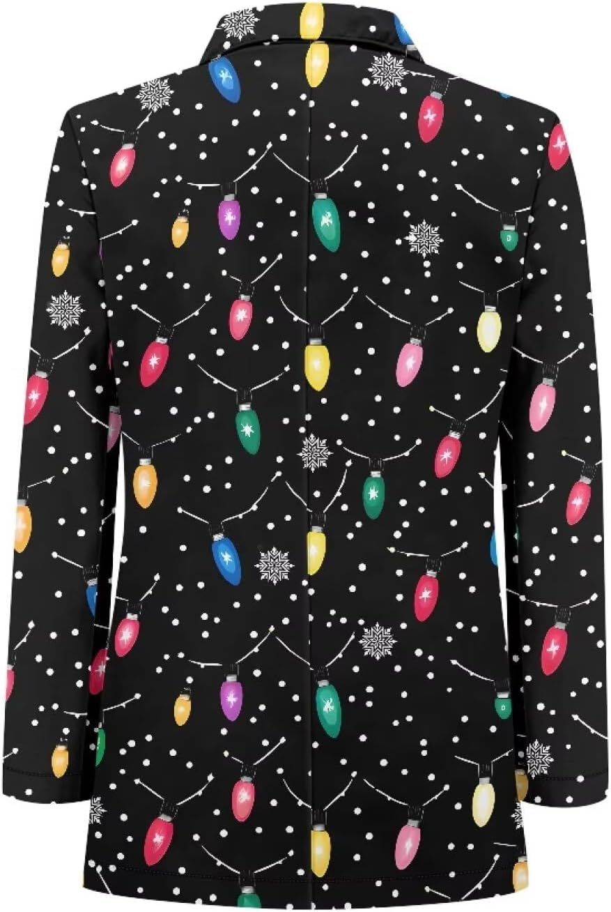 Women's Casual Blazer Long Sleeve Regular Fit Lightweight One Button Jacket Wedding Party Coat