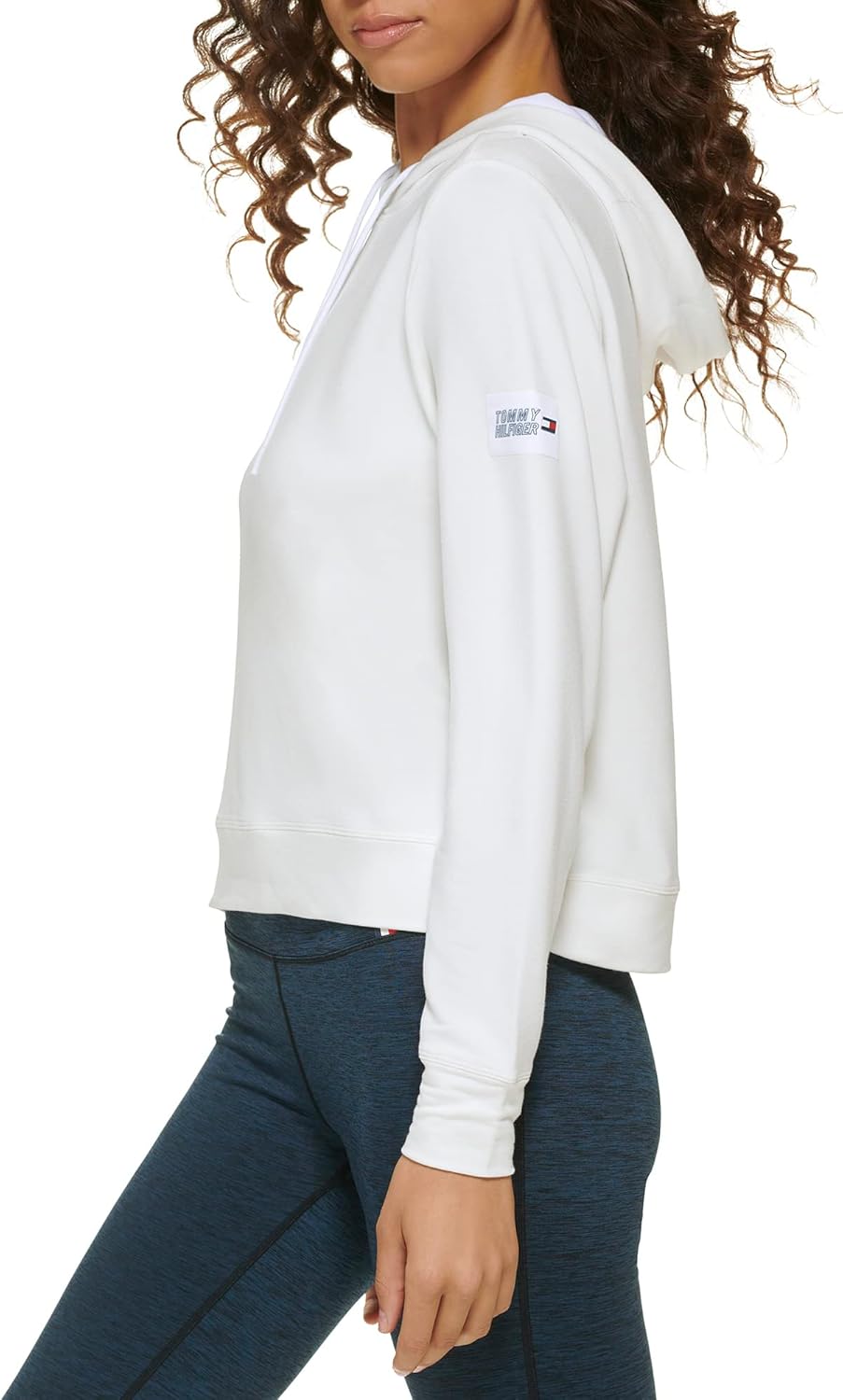 Tommy Hilfiger Women's Logo Patch Active Hoodie Sweatshirt