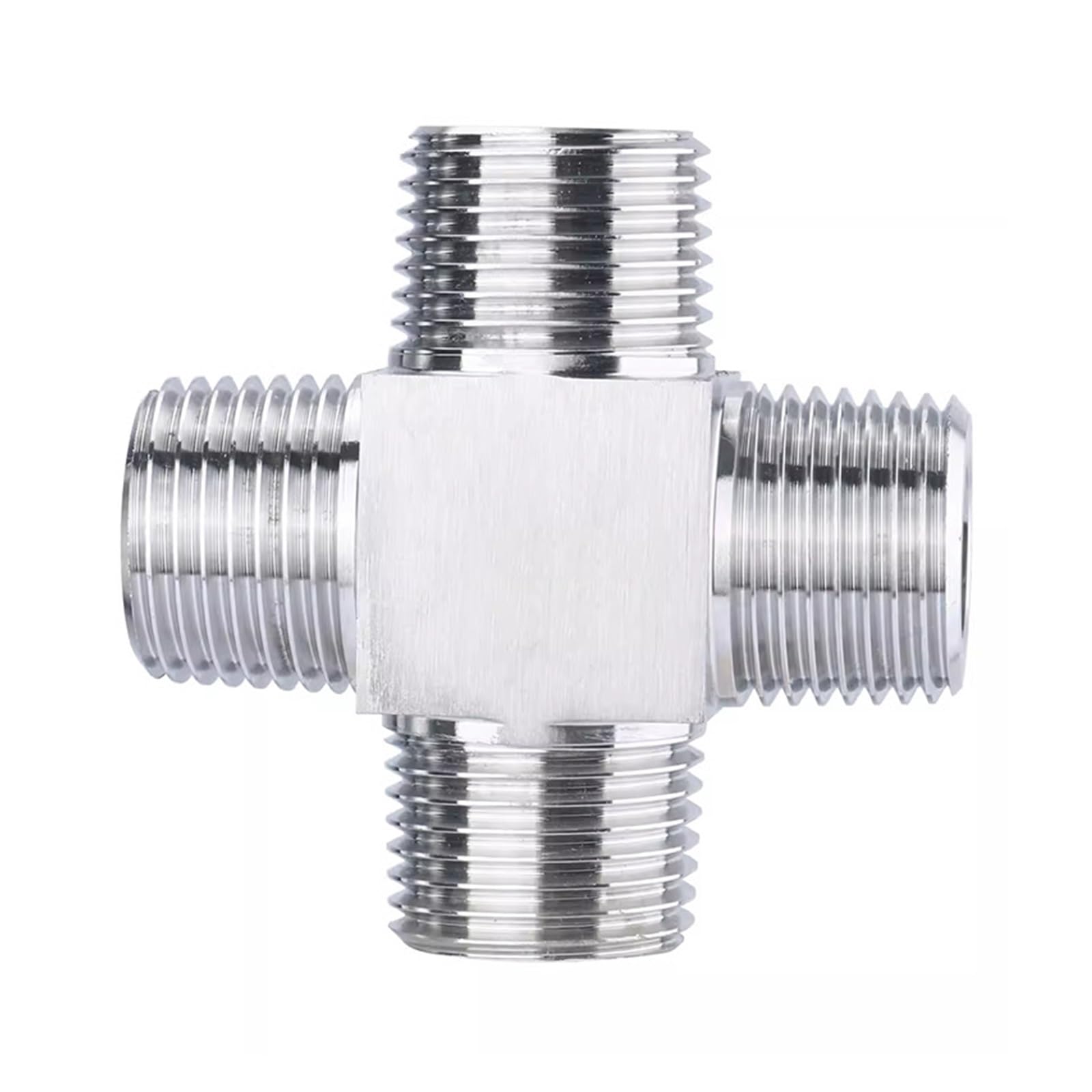 Raccordo for tubi a pressione in acciaio inossidabile 304 a croce a 4 vie con filettatura femmina NPT, M14 M16 M18 M20 1/8" 1/4" 3/8" 1/2" 3/4" BSP(BSPP1 Female)