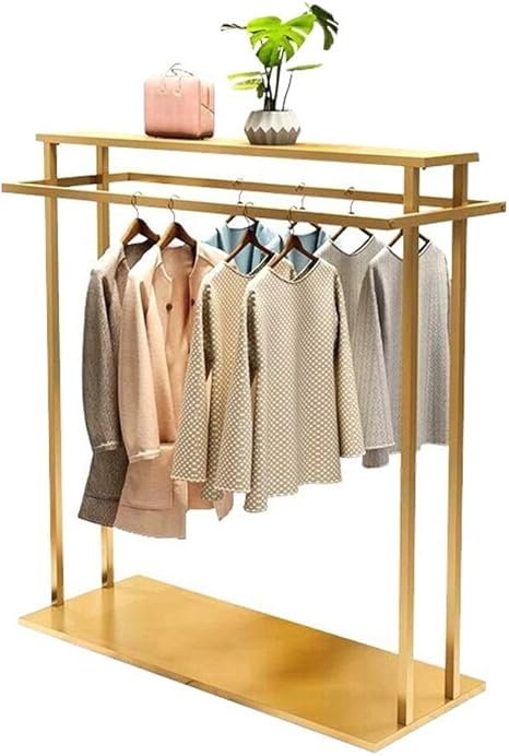 Amazon ハンガーラック パイプハンガー 洋服かけスタンド ガーメントヘビーデューティメタル服ストレージは ベッドルーム服店用ラック ハンガーロッドとダブル棚とラック シングル 物干しハンガー 衣類収納 Color Gold Size 150x40x130cm ハンガーラック Amazon ハンガーラック パイプハンガー 洋服かけスタンド ガーメントヘビーデューティメタル服ストレージは ベッドルーム服店用ラック ハンガーロッドとダブル棚とラック シングル 物干しハンガー 衣類収納 Color Gold Size 150x40x130cm ハンガーラック