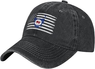 Vintage US and Flag Map of Tasmania Baseball Cap for Men Women Adjustable Sports Hats Low Profile Cotton Golf Dad Hat Black