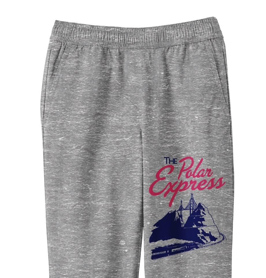 The Polar Express Train and Mountain Boys Athletic Heather Joggers2