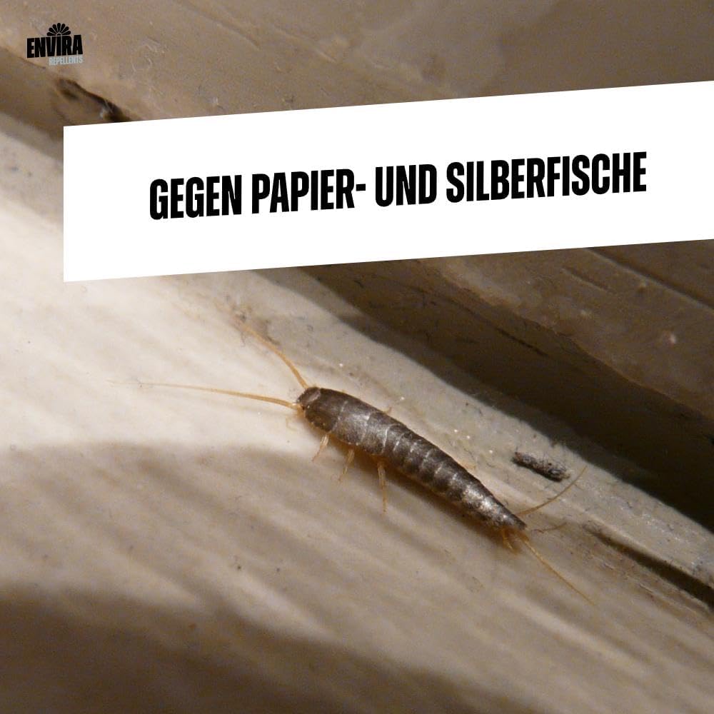 Envira Silberfischspray 5 Liter + 2L Sprüher - gegen Silber- & Papierfische | Silberfisch Spray mit Langzeitwirkung & Mittel gegen Papierfischchen - wirkt in der Wohnung, Silberfischchen loswerden