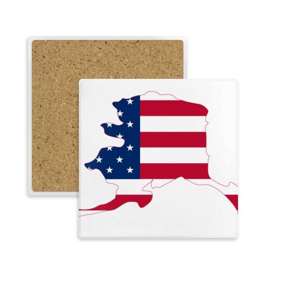 Coaster Tasse absorbant pierre avec motif drapeau USA pour protéger votre table basse