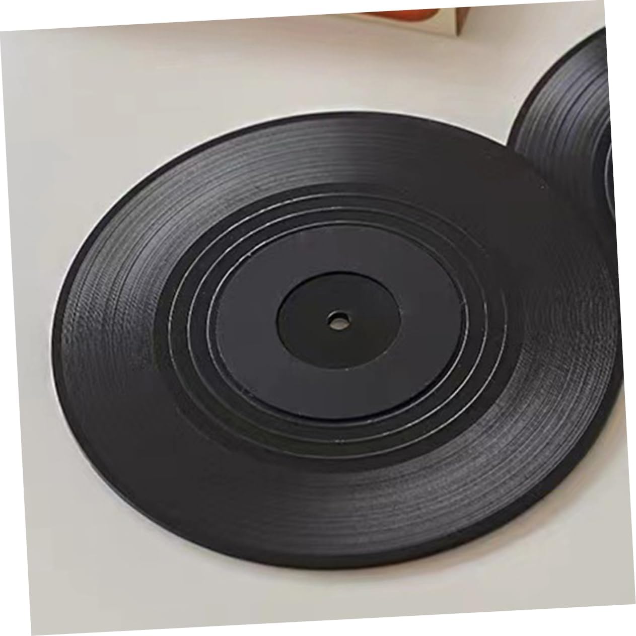 TOPPERFUN Black Plastic Vinyl Record Wall Decor Retro 3pcs Xmas Vintage image 4