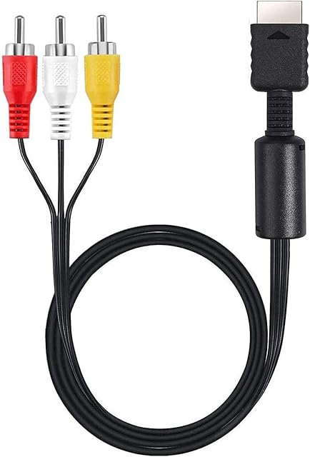 IFUFR AV Cable for PS1 PS2 PS3 6Ft/1.8M AV to RCA Cable Composite Audio Video TV Cord Compatible with PS 1/2/3
