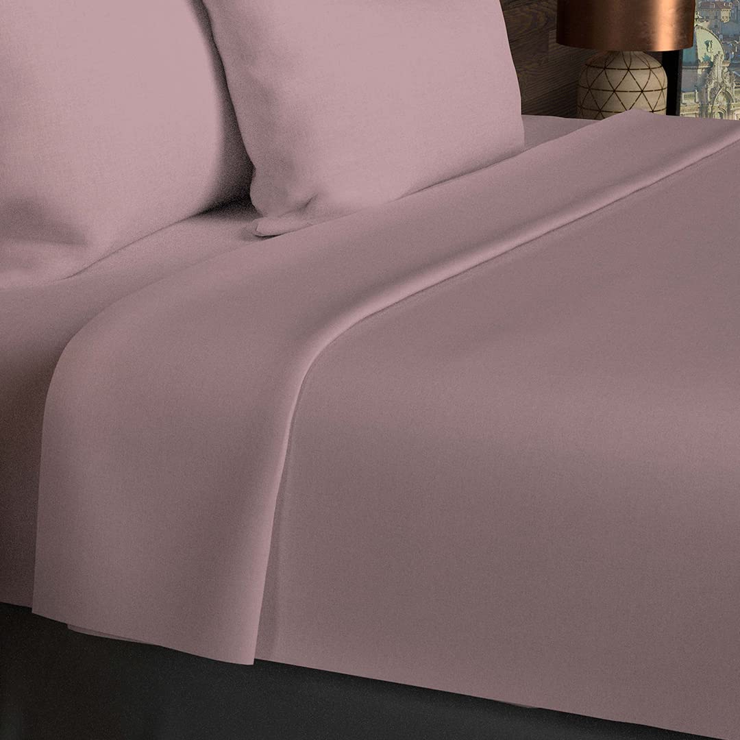 Soleil d'ocre, Flat Sheet, Cotton, 57 Threads, Pink, 240 x 290 cm