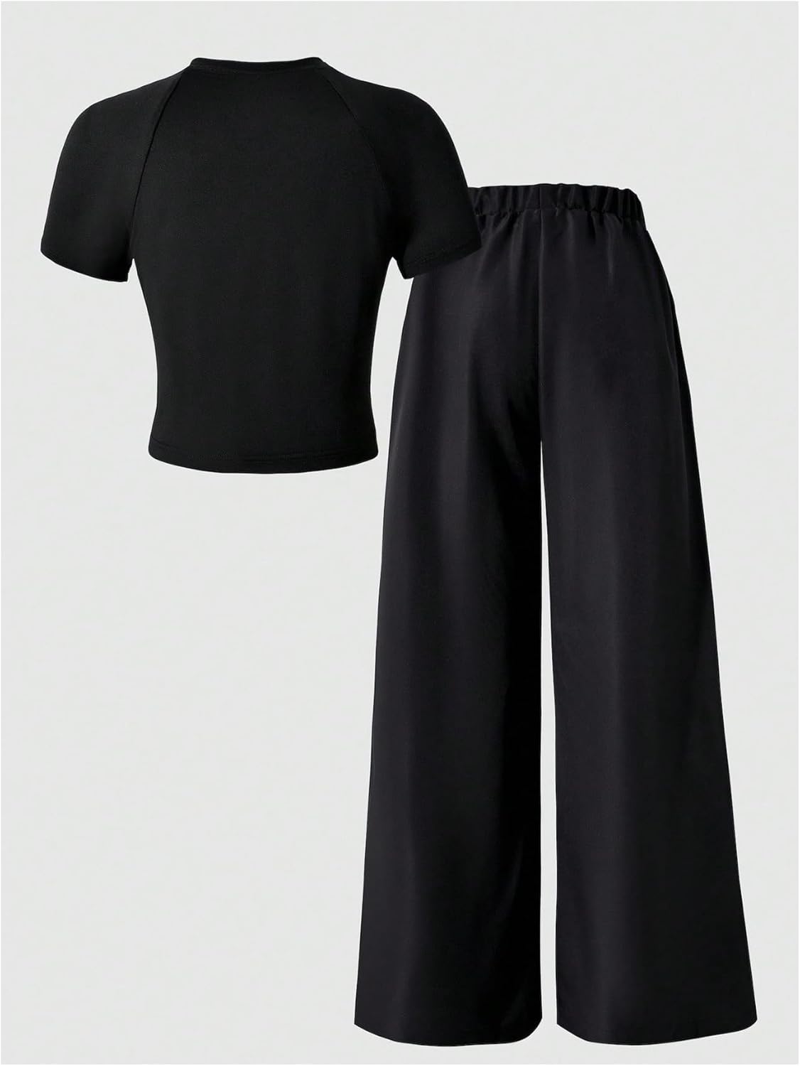 SOLY HUX Girl's 2 Piece Outfits Y2k Graphic T Shirt Tops and Wide Leg Pants Set Streetwear Clothing Sets - Image 2