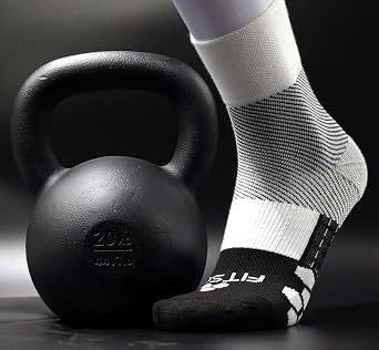 Fitsok Unisex Pro Trainer Ankle Support Workout/Lifting/Running Socks