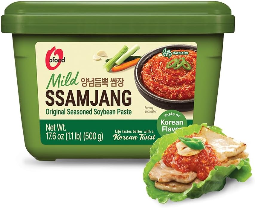 Ssamjang Korean Soybean Paste Sauce [Mild | 1.0 lb (500g)] for BBQ, Lettuce Wraps, Rice, Vegetables, and Meat | Korean Flavor, Bold & Savory - O’food