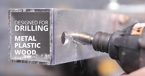 Miniatura 6 de Drill America #4 HSS - Broca escalonada negra y dorada con vástago hexagonal de cambio rápido (316" - 78" por 116")