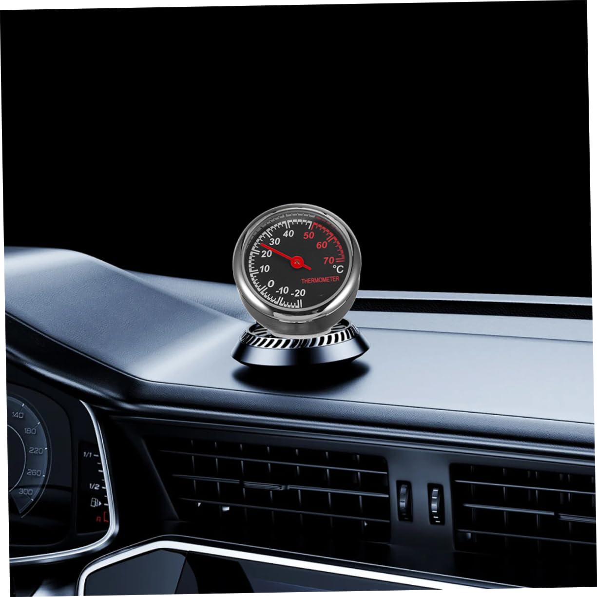 Outanaya 2pcs Car Temperature Gauge High-Precision Sensor Accurate Vehicle Thermometer for Interior Monitoring Lightweight and Display for Comfortable Driving