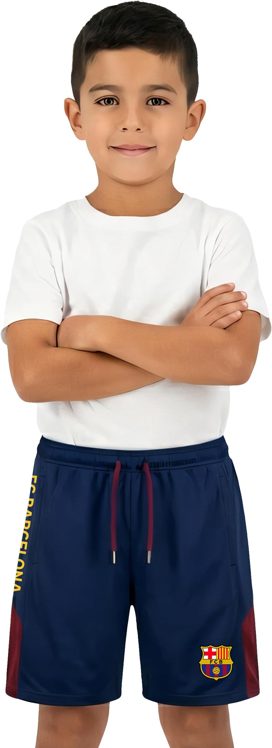 Officially Licensed FC Barcelona Soccer Shorts - Unisex Kids