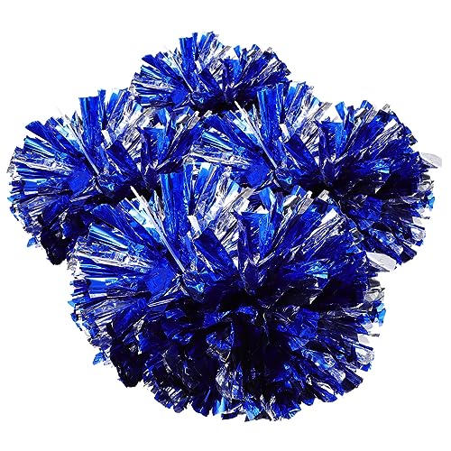 GANAZONO 4Pcs Cheerleader Pom Poms Bright Cheer Pompom Props with Handle for Football Basketball Dance Teams and Events for Rousing Team Spirit