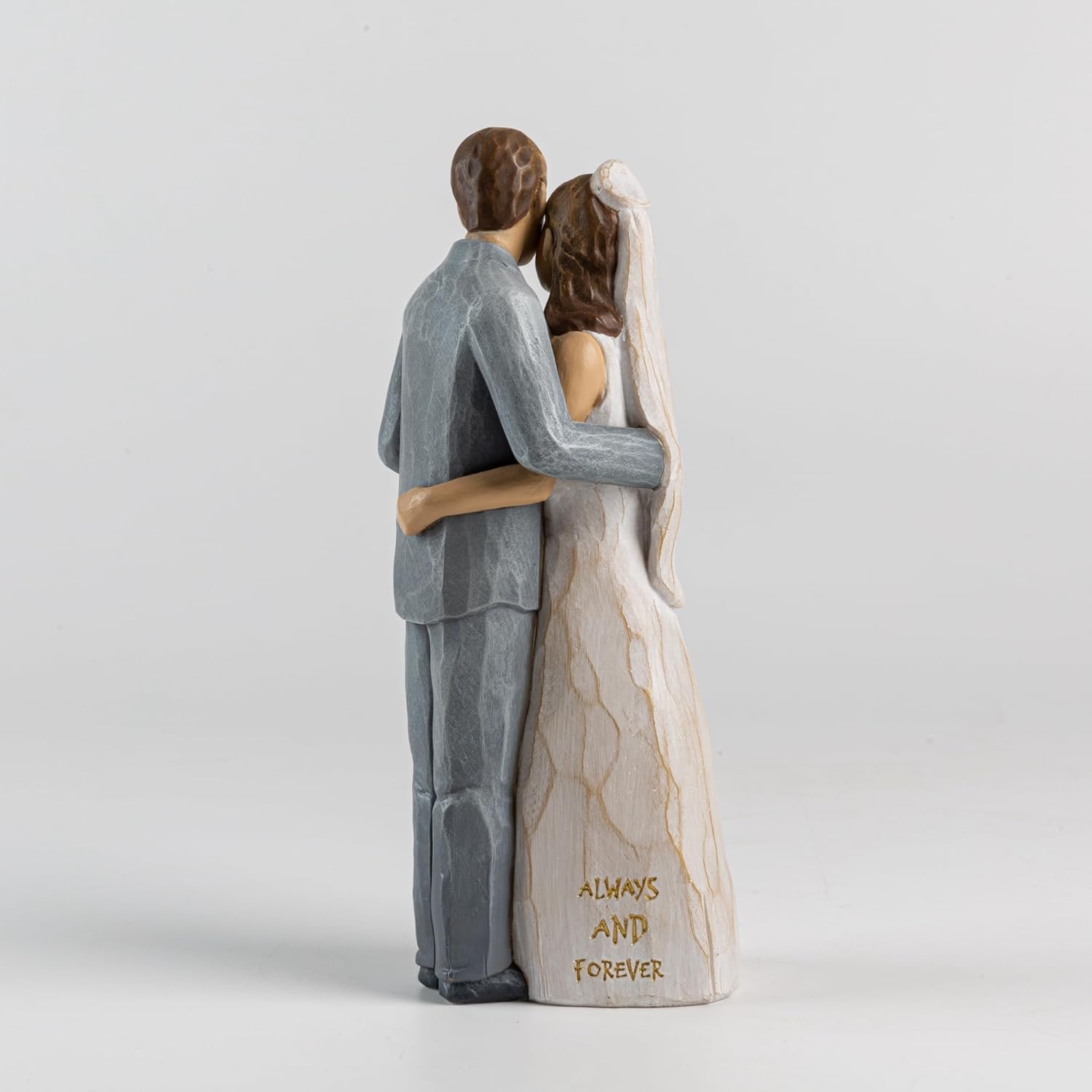 ShineOnAnegl 8“ Bride and Groom Statue Newlywed Couple Sculpture Wedding Home Decor.