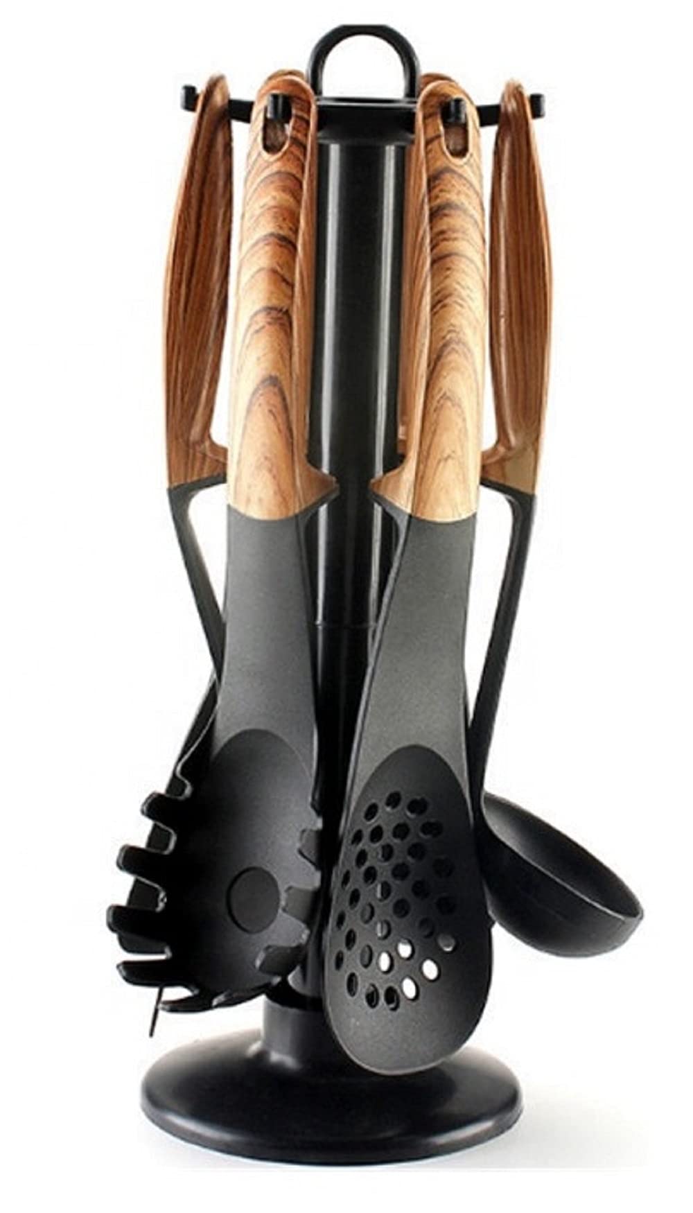 Kitchen Utensil 7-Piece Spaghetti Server, Ladle, Spatula, Serving Spoon, Cooking Utensils, Rotatable Catering Motif 3