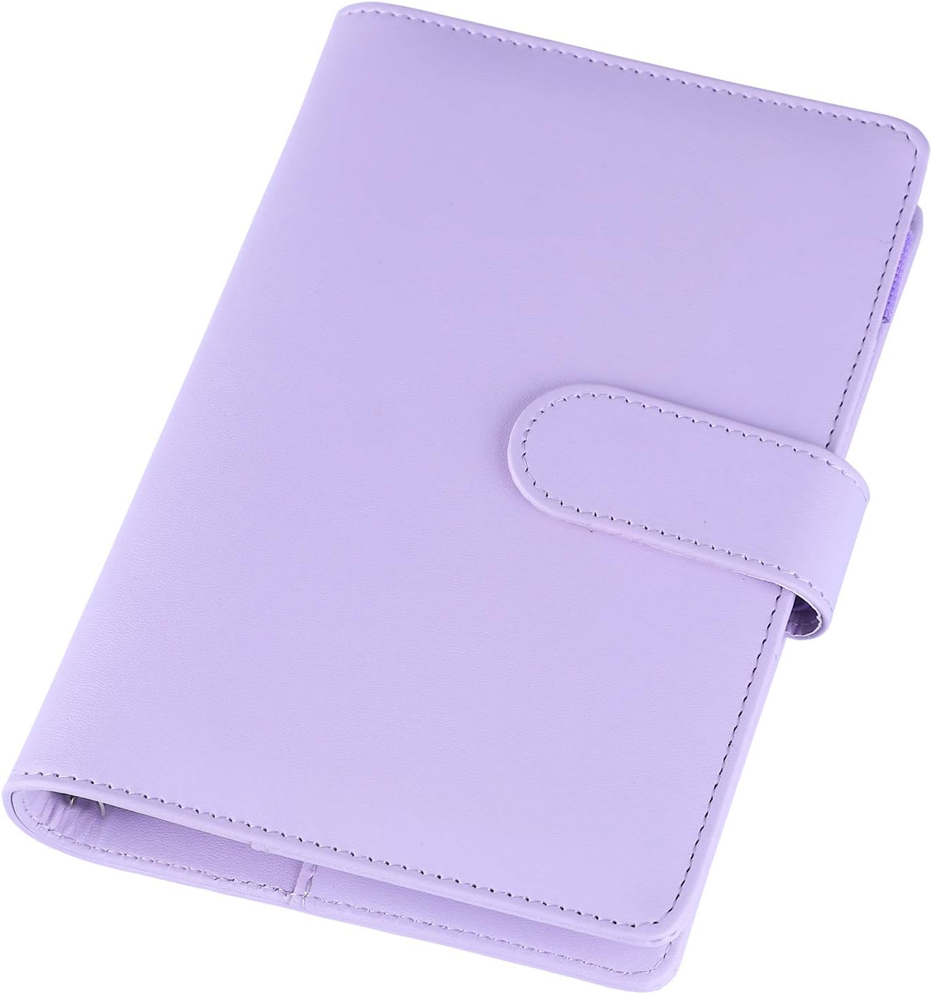 Antner A6 PU Leather Notebook Binder Refillable 6 Ring Binder for A6 Filler Paper, Loose Leaf Personal Planner Binder Cover with Magnetic Buckle Closure, Purple : Office Products