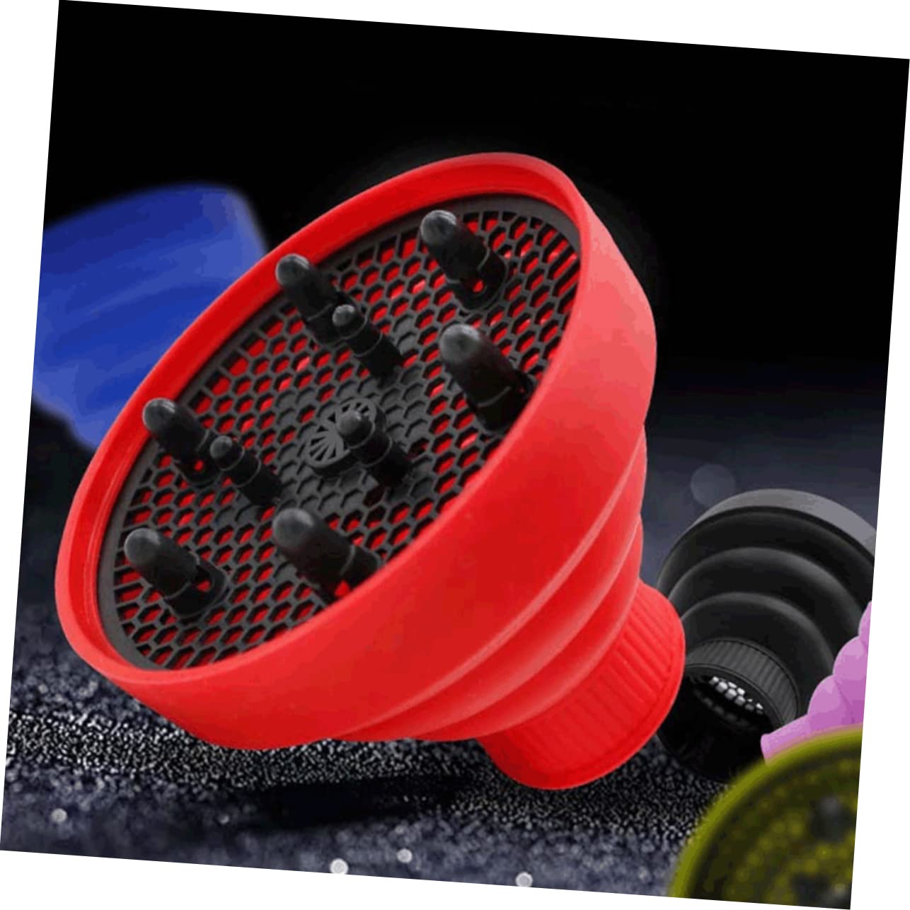 FRCOLOR 3 piezas silicona secador de pelo cubierta viaje rojo boquilla universal