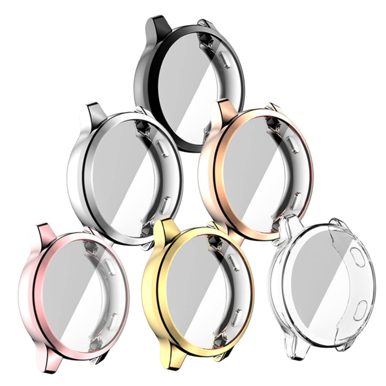 Housoutil 5 Juegos De Protectores De Pantalla para Reloj 2s 4s Carcasa De TPU Resistente Que Protege Los Bordes Curvos Elegantes Y Cómodos 6 Unidades X 5