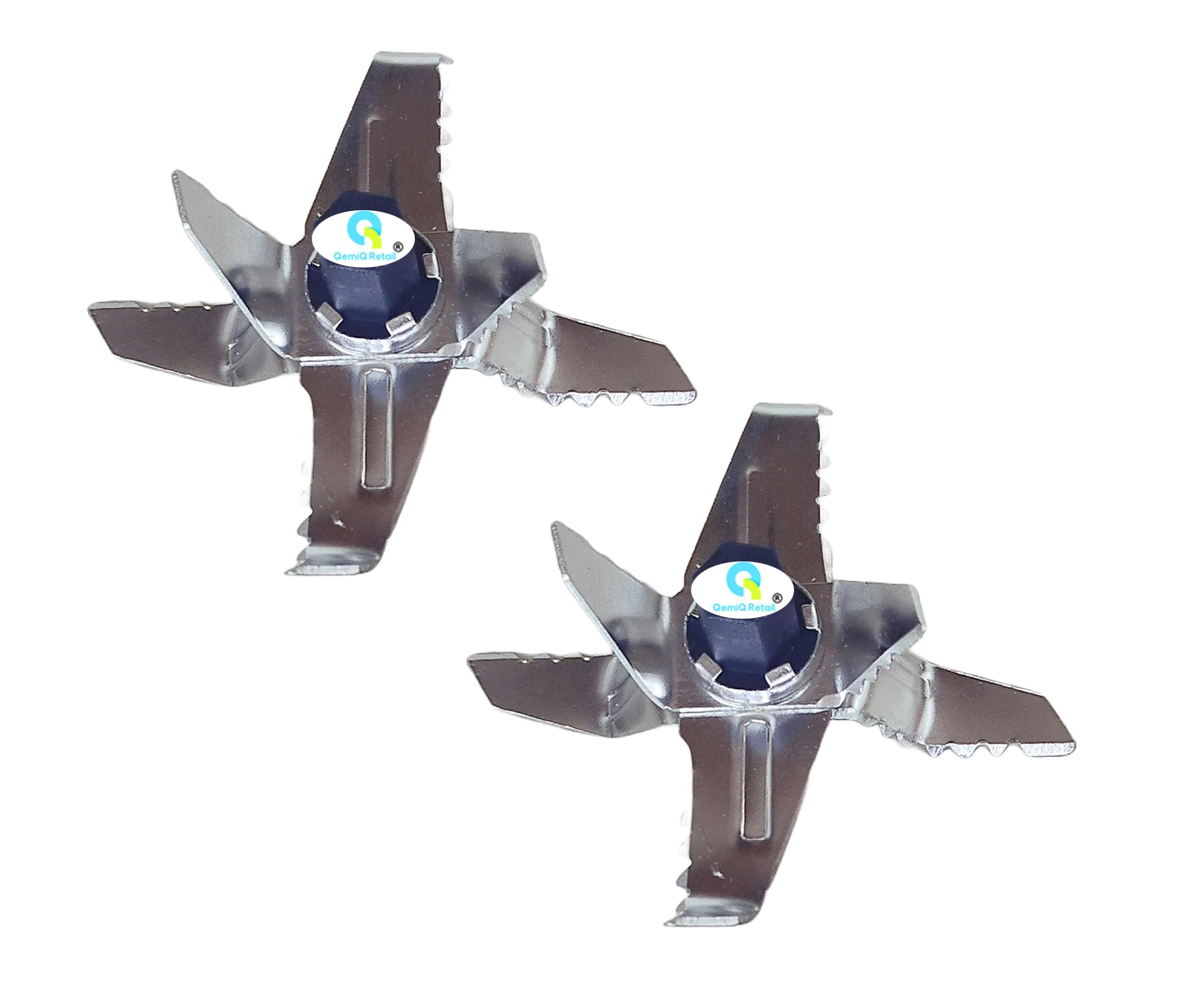 QemiQ Retail®- "MULTI PURPOSE WET/DRY 6 FIN" JAR BLADE FITS MOST MIXER GRINDER'S (2 UNITS) BLADE ONLY-image-33