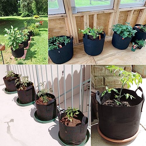 Bolsas de Cultivo de 3 Galones Pack de 15 Macetas de Tela con Asas para Huerto en Casa 8