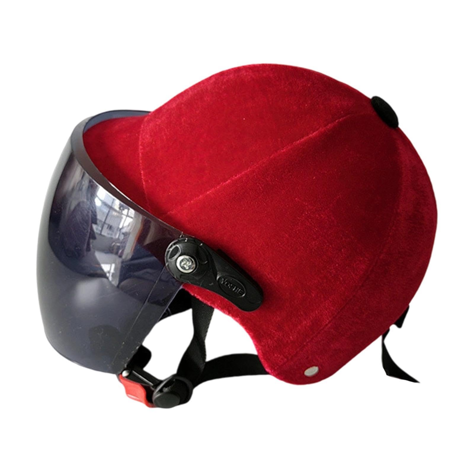 Milageto Casco da Equitazione, equipaggiamento per Equitazione, Regolabile, Esterno in Velluto, Facile da Usare, per Adulti, Attrezzatura, Cappello Decorativo, con Specchio Marrone