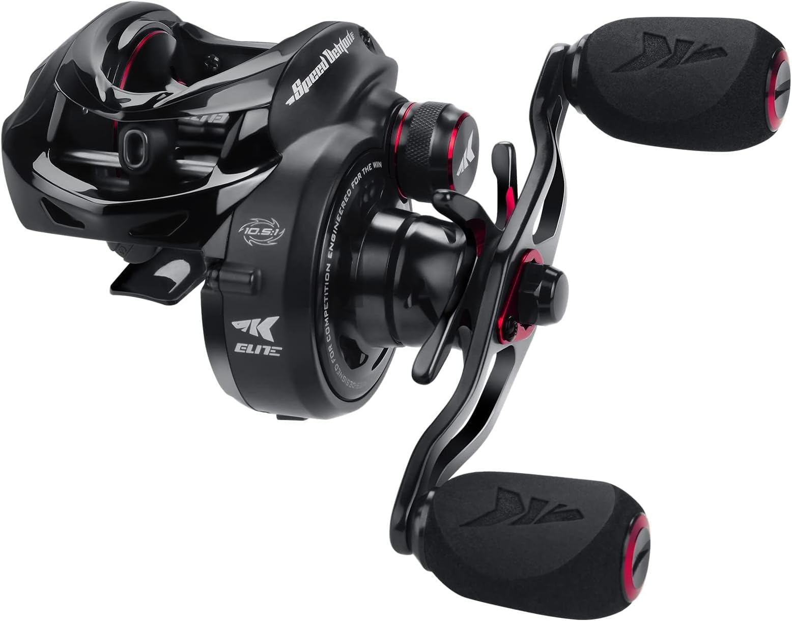KastKing Speed Demon Elite Fishing Reel, World's Fastest 10.5:1 Gear Ratio/Deadbolt Baitcasting Reel, 10+1 Shielded Stainless Steel BB, CNC Lightweight Aluminum Frame, Available in Skipping Version