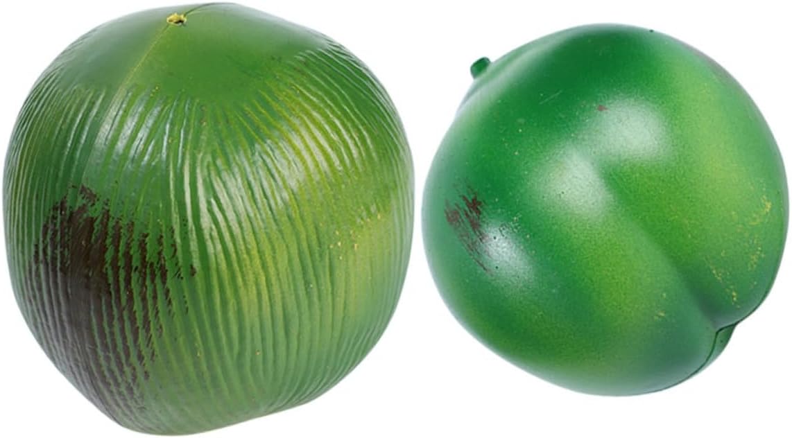 IMIKEYA 6pcs Artificial Coconuts Decorations for Tropical Parties Realistic Faux Coconut Props for Luau Events and Home Decor Easy to Clean and Lightweight Design