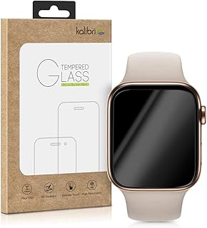 kalibri Protector de Pantalla para Apple Watch 40mm (Series 4) - Cristal Templado [3D] Curvado para Pantalla en [Negro]