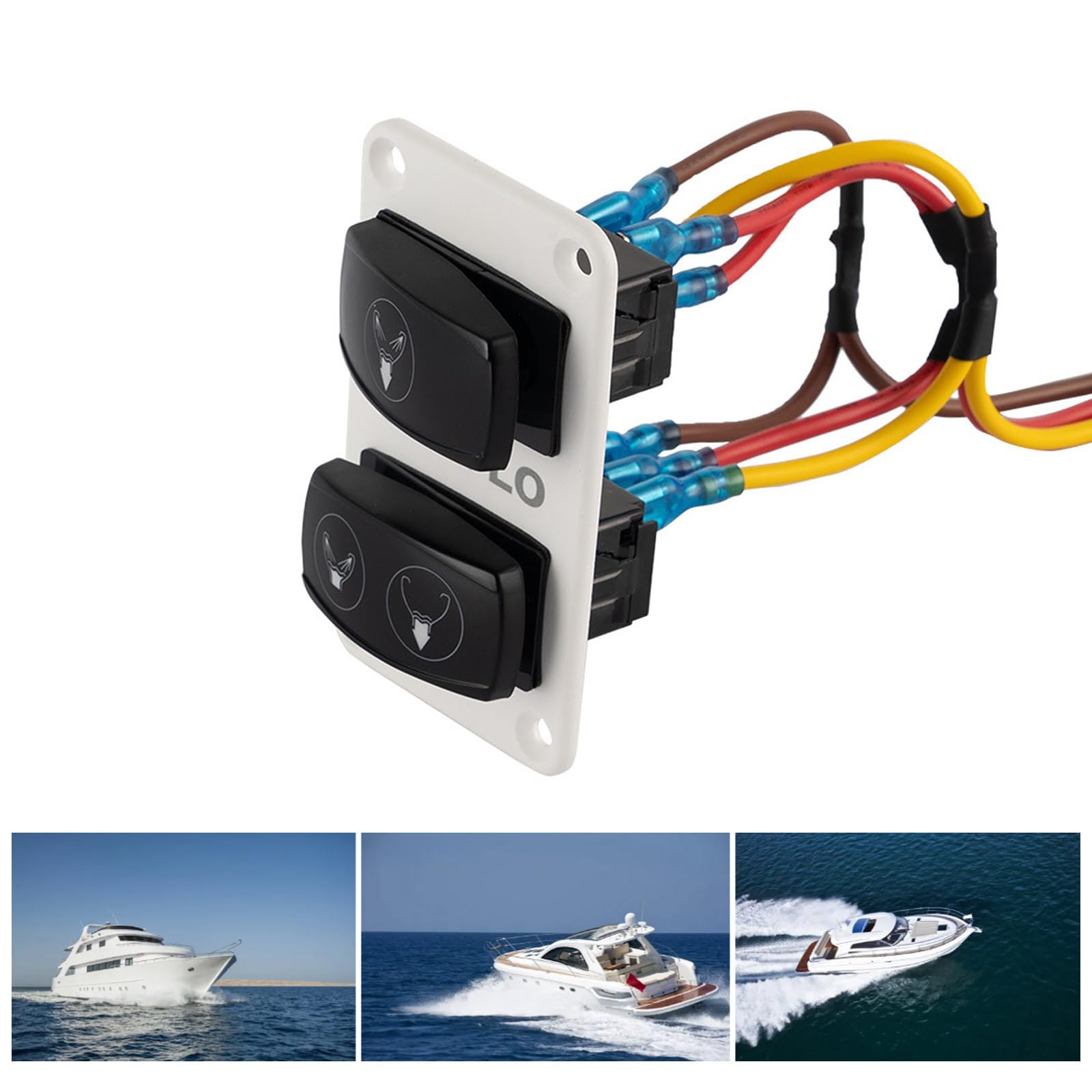Marine WC-Schalter Panel ABS 3-Wege-Steuerung mit starker Konstruktion und einfach zu bedienenden Upgrades für Yachtboot, Boot, Toilettensteuerung, Wechsel