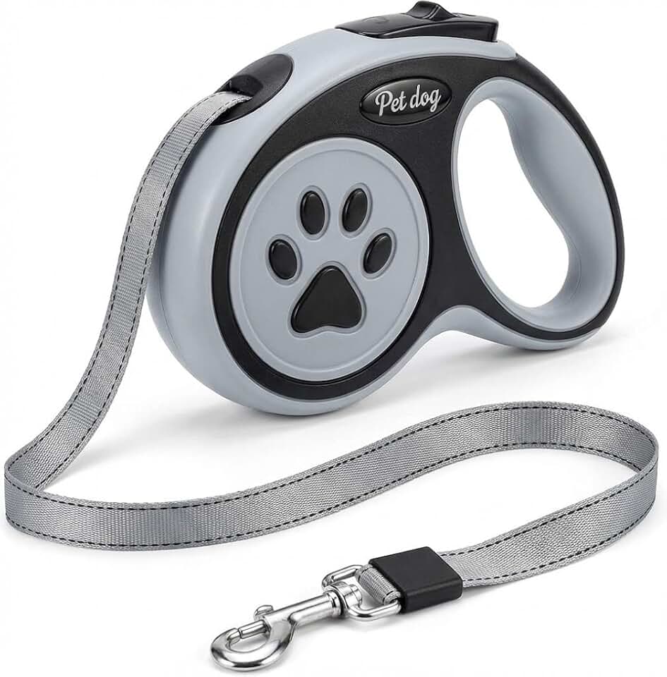 Guia Retrátil Premium para Cães e Gatos - 3 Metros com Trava de Segurança, Coleira Extensível Resistente, Controle e Segurança