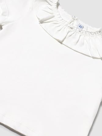 Mayoral S/s Ruffled Shirt for Baby-Girls Natural