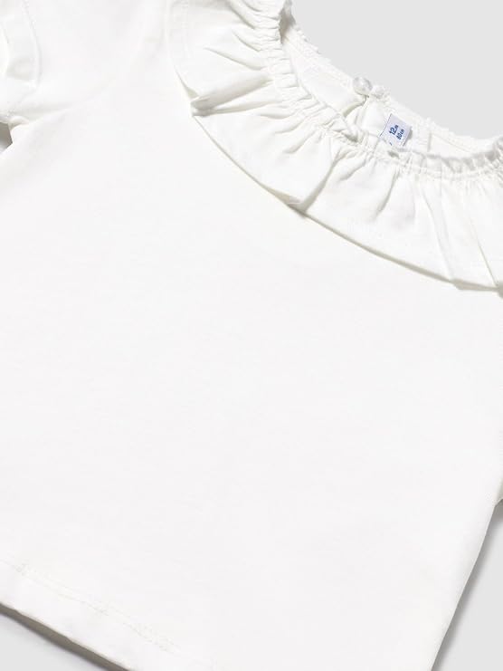 Mayoral S/s Ruffled Shirt for Baby-Girls Natural