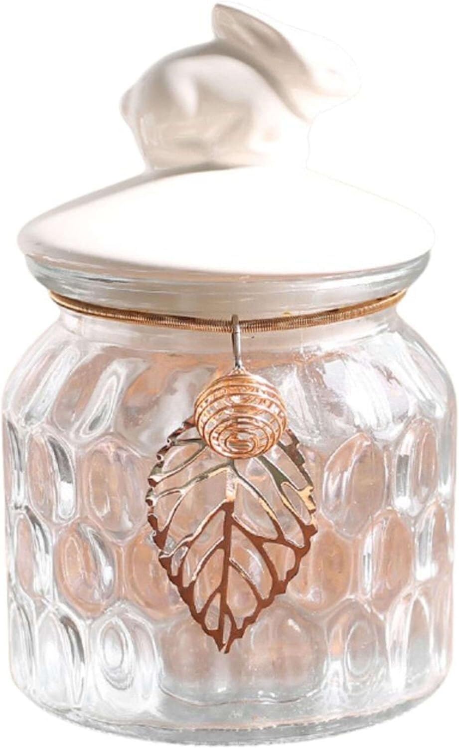 Pot cristal pour aliments et thé en céramique transparent 10,5x16 cm