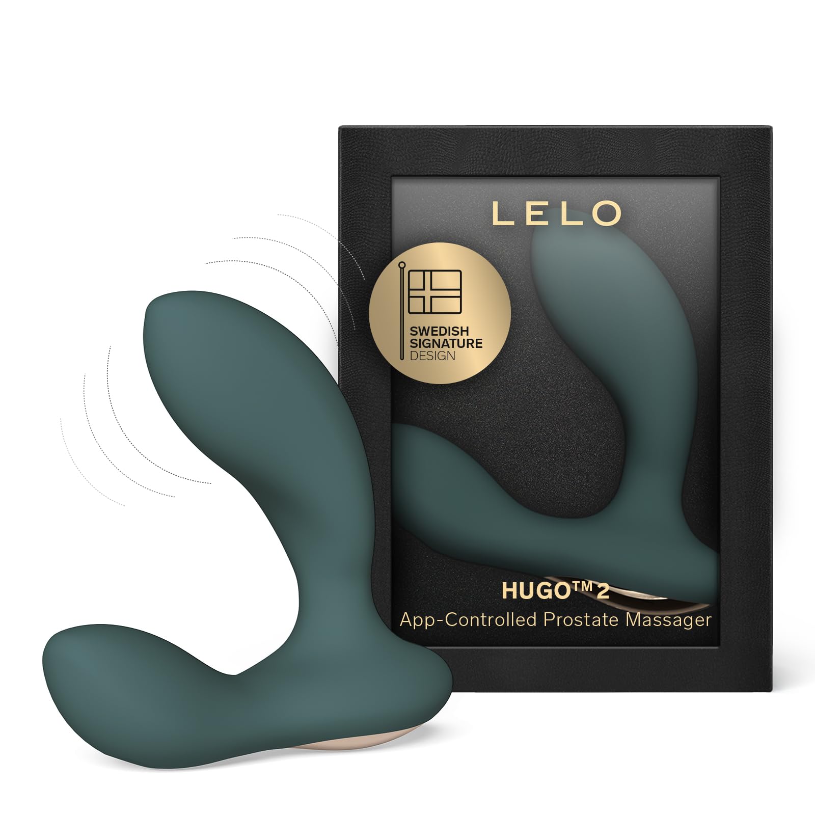 LELO HUGO 2 Massaggiatore Prostatico con App Bluetooth e 10 Modalità di Piacere, Plug Anale da Uomo (HUGO 2 Green)