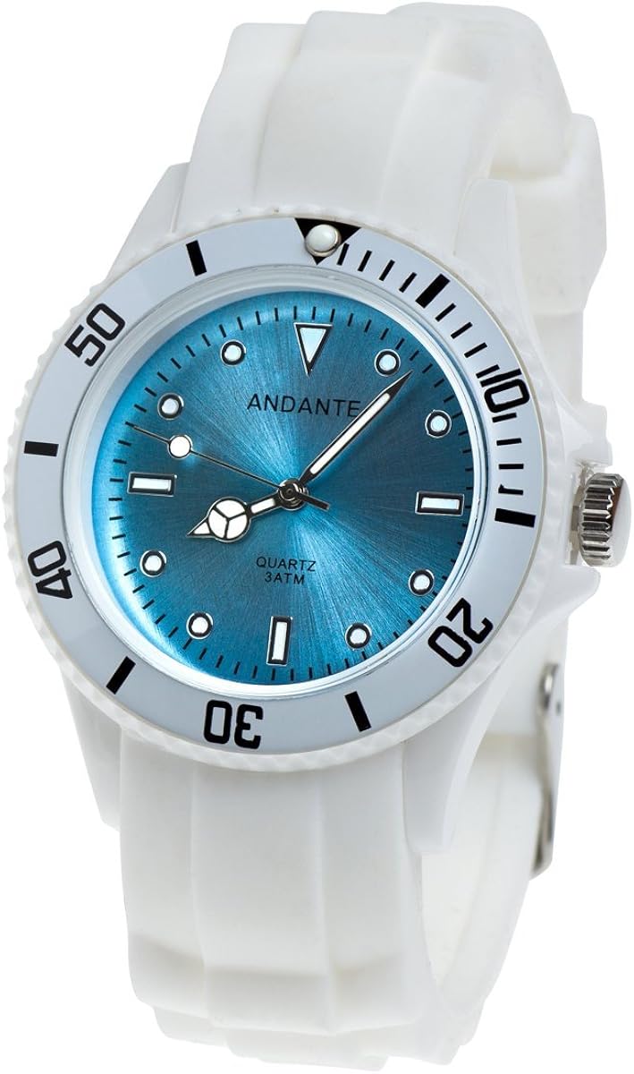 white waterproof watch