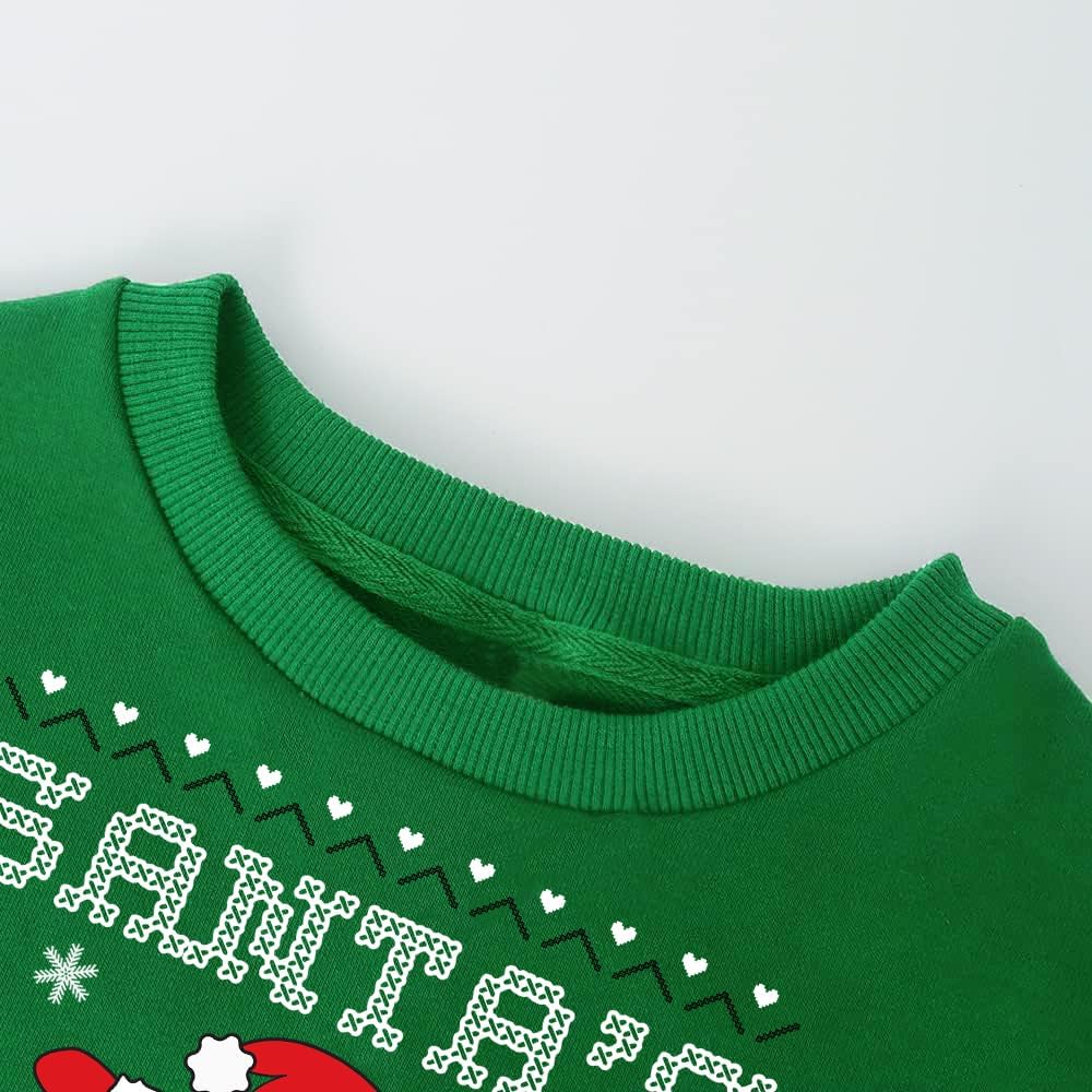 CM-Kid Boy Girl Sweatshirt Ugly Christmas Sweater Style Xmas Santa Dinosaur Shirt 4-10 Years